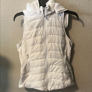 Lululemon Athletica White Hooded Vest